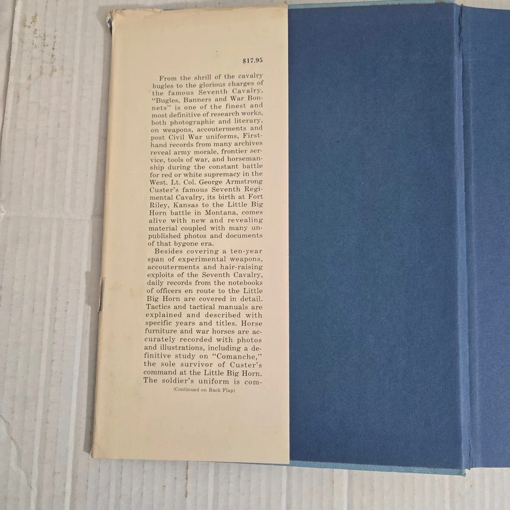 Bugles Banners War Bonnets Book 1977 Custer 7th Cavalry Military History